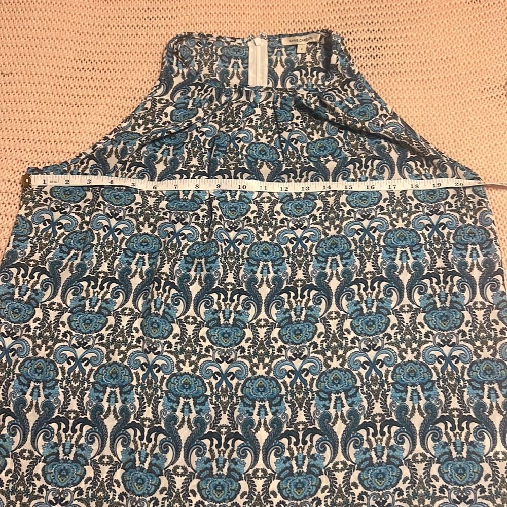 ANNE Carson. Blue floral print. Large. Tank style - Picture 4 of 7